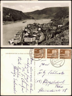 Ansichtskarte Assmannshausen Rhein Rüdesheim Rhein 1951  Gel. Mehrfachfrankatur - Ruedesheim A. Rh.