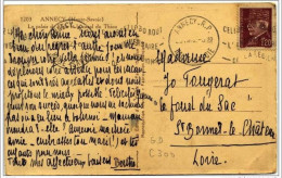 Rare Flamme Krag "CELEBREZ LE 30 AOUT L'ANNIVERSAIRE DE LA LEGION" 1942 ANNECY Pétain - Mechanical Postmarks (Advertisement)