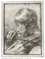 Giambattista Piazzetta, Il Violinista, Stampa Epoca, Vintage Print - Prints & Engravings