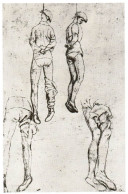 Pisanello, Studi Per Impiccato, Stampa Epoca, Vintage Print - Estampas & Grabados