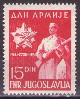 Yugoslavia 1951 - Army Day - Mi 675 - MNH**VF - Nuevos
