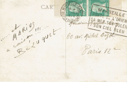 170 X 2 (45) Pasteur 10 C. Provenant De Carnet Avec Bandelette RARE Tarifs Du 01-05-1926 (court) CP < à 5 Mots - 1922-26 Pasteur