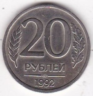 Russie 20 Roubles 1992 Saint Pétersbourg , En Cupronickel, Y# 314 - Rusia