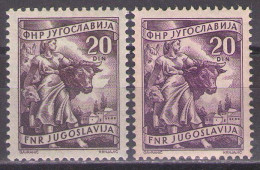 Yugoslavia 1951 - Definitive-Economy - Mi 682 A,b - MNH**VF - Ungebraucht