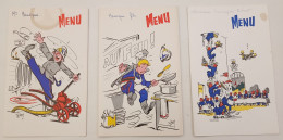 3 MENUS REPAS SAPEURS POMPIERS - Menus