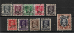 MUSCAT 1944 OFFICIALS SET SG O1/O10 FINE USED Cat £200 - Sonstige & Ohne Zuordnung