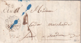 LETTRE. 13 AOUT 1832. T12 ARGELLEZ. HAUTES-PYRENEES. CURSIVE. 63/St Sauveur. POUR ANGERS. TAXE 8 - 1801-1848: Voorlopers XIX