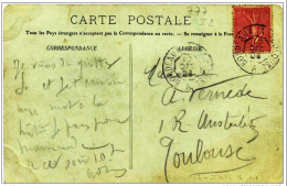 Cachet Ambulant "BORDEAUX A TOULOUSE 1904" Semeuse - Paiement Par MANGOPAY Uniquement - Poste Ferroviaire