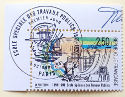 - N° 2726. Timbre En Coin De Feuille. Travaux Publics. Oblitéré Premier Jour - - Used Stamps