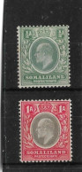 SOMALILAND 1904 ½a And 1a SG 32/33 MOUNTED MINT WMK CROWN CA Cat £23+ - Somaliland (Protectorate ...-1959)