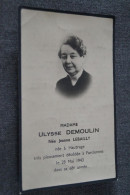 Farcienne, Mme Ulysse Demoulin,née Jeanne Lebailly,décès En 1943 à L'age De 68 Ans - Esquela