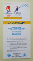 Calendrier Prévisionnel Des émissions Philatéliques 1991 - ALBERTVILLE 92 PARCOURS DE LA FLAMME OLYMPIQUE - Documents Of Postal Services