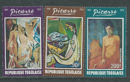 Togo P.A.  N° 219 / 21 XX Hommage Au Peintre Pablo Picasso. Les 3 Valeurs Trace De   Charnière, TB - Togo (1960-...)