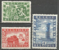 Belgique - Union Belgo-Britanique - Char Sherman Firefly Et Cathédrale Tournai - Monument Hertain N°823 à 825 ** - Nuevos