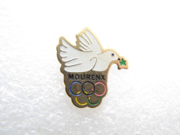 PIN'S   OISEAU  COLOMBE  MOURENX   JEUX OLYMPIQUES - Animali