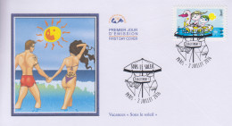 Enveloppe  FDC  1er  Jour   FRANCE    VACANCES   SOUS  LE  SOLEIL    2016 - 2010-2019