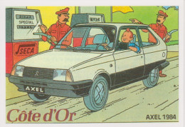 CITROEN VISA AXEL 1984 - TINTIN - CARTE POSTALE 10X15 CM NEUF - Voitures De Tourisme