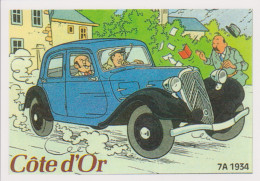 CITROEN TRACTION 7A 1934 TINTIN - CARTE POSTALE 10X15 CM NEUF - Voitures De Tourisme