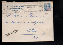 ALGERIE LETTRE A EN TETE DE ORAN POUR LA FRANCE 1947 - Lettres & Documents