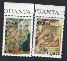 Italia 1976; Natale, Serie Completa In Francobolli Di Bordo Superiore. - 1971-80: Ungebraucht