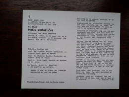 Rene Bouillon ° Knokke 1907 + Knokke 1986 X Alice Martens (Fam: De Cuypere - Geysels - Vermeersch - Vandepitte - Haeck) - Obituary Notices