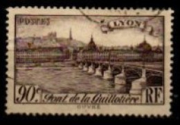 FRANCE    -   1939 .   Y&T N° 450 Oblitéré.  Lyon  /  Pont - Gebraucht