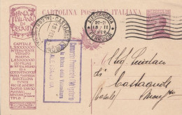 2316 - REGNO - Intero Postale Pubblicitario "BANCA ITALIANA DI SCONTO " Da Cent.25 Del 1922 Da Alessandria  A Castagnole - Publicidad