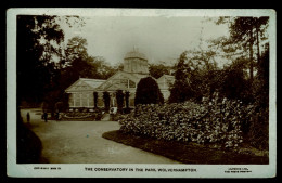 Ref 1645 - 1922 Real Photo Postcard - Conservatory In Wolverhampton Park - Staffordshire - Wolverhampton