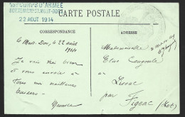 Carte Avec Cachet CORPS D'ARMMEE HOP.TEMP.N°57 MONT DORE - Guerre De 1914-18
