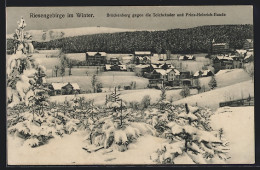 AK Brückenberg /Riesengebirge, Ortsansicht Im Winter  - Schlesien