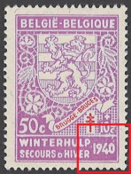 BELGIUM - 1941  - MNH/**  -  COB 550 LUPPI CV1 1940 GROSSI -  Lot 26011 - 1931-1960