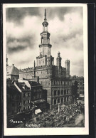 AK Posen / Poznan, Strassenpartie Am Rathaus  - Posen