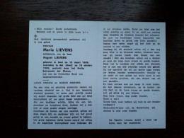 Maria Lievens ° Geel 1899 + Bel (Geel) 1980 X August Lievens - Obituary Notices