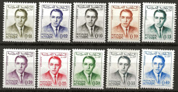 MAROC: *, N° YT 435 à 441B, (10tp), Ch., Sf N° 440A, Le N° 439 Nsg, TB - Maroc (1956-...)