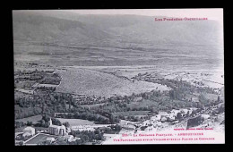 Cp, 66, Angoustrine, Vue Panoramique Sur Le Village Et Sur La Plaine De Cerdagne, Vierge - Autres & Non Classés
