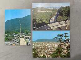 Lot Of 3 屋島 The Yashima Drive-way, Cable Car, Takamatsu, Kagawa , JAPAN JAPON POSTCARD - Other & Unclassified