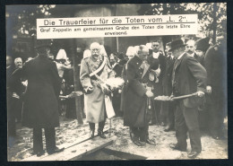 Ansichtskarte Trauerfeier F. Die Toten Marineluftschiff L2 , Graf Zeppelin 1913 - Zeppeline