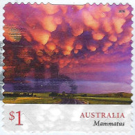AUSTRALIA 2018 $1 Multicoloured, Cloudscapes-Mammatus Die-Cut Self Adhesive Used - Gebruikt