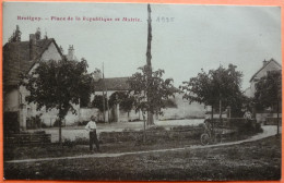 CARTE BRETIGNY - 21 - PLACE DE LA REPUBLIQUE ET MAIRIE -SCANS RECTO VERSO-12 - Otros & Sin Clasificación