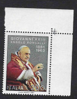 Italia 1981 ; Papa Giovanni XXIII, Anniversario Della Nascita : Angolo Superiore Destro. - 1981-90: Mint/hinged