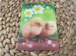 Chicken, Hähnchen 3D Lenticular  Postkarte Postcard - Leoni