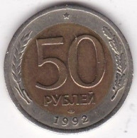 Russie 50 Roubles 1993 Saint Pétersbourg , Bimétallique , Y# 315 - Russie