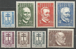 Belgique - Savants Malvoz, Forlanini, Calmette, Koch N°930 à 937 * - Unused Stamps