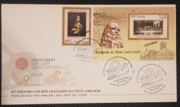 FDC Vietnam Viet Nam With Specimen Stamp & Souvenir Sheet 2019 : 500th Death Anniversary Of Leonardo Da Vinci (Ms1117) - Vietnam