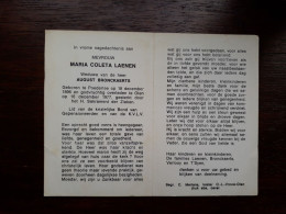 Maria Coleta Laenen ° Poederlee 1896 + Olen 1977 X August Bronckaerts (Fam: Verlooy - T'Syen) - Obituary Notices