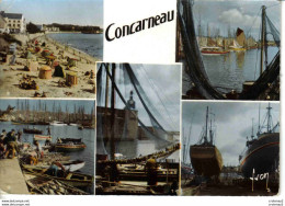 29 CONCARNEAU Multivues N°235 Bateau Le Papillon Des Vagues En Cale Sèche Pêcheurs Poissons Thons - Concarneau