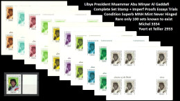1999 USA UN World Leaders Millennium Summit - Libya President Muammar Abu Minyar Al Gaddafi - Rare Set MNH - Altri & Non Classificati