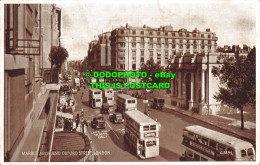 R537340 London. Marble Arch And Oxford Street. Valentine. Photo Brown - Other & Unclassified