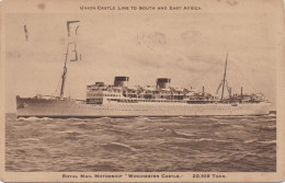 Royal Mail Motorship Winchester Castle - Union Castle Line To South And East Africa - Dampfer