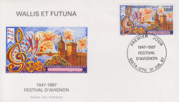 Enveloppe  FDC  1er  Jour   WALLIS  ET  FUTUNA    50éme  Anniversaire    FESTIVAL   D'  AVIGNON    1997 - FDC